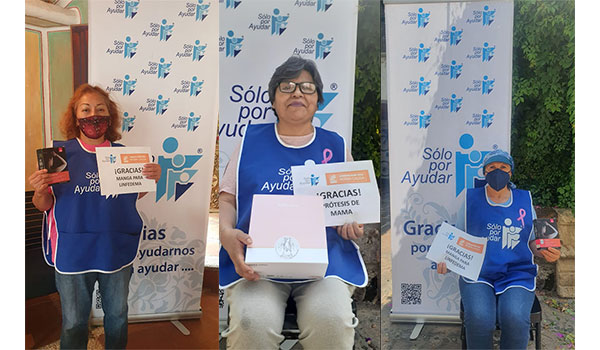 Apoyo con prótesis externas y mangas para linfedema a pacientes con cáncer de mama en junio
